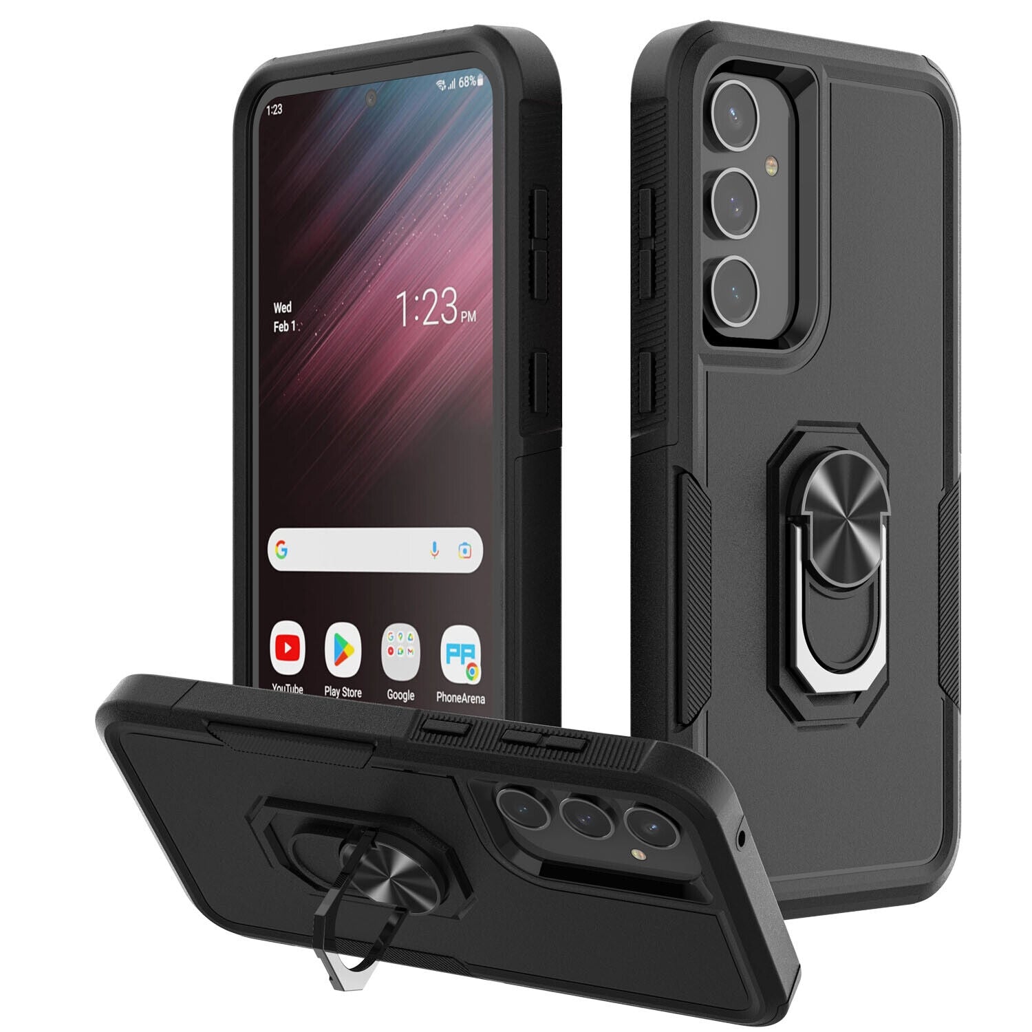 Étui à anneau robuste pour Samsung Galaxy A35 / A55 5G Étui à anneau robuste pour Samsung Galaxy A35 / A55 5G